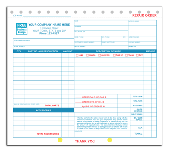 DF650 Garage Repair Order